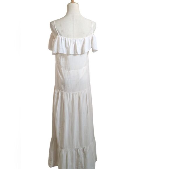IRO White Ruffle Colorblock Maxi Dress - Picture 4 of 5
